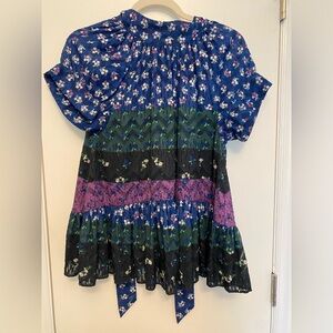 Opening Ceremony Print Mix Mock Neck Top